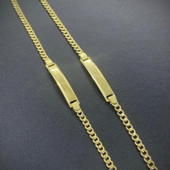 Bracelet 5.5" Baby ID Personalized Jewelry 10K Real Gold Newborn - Picture 7 of 7